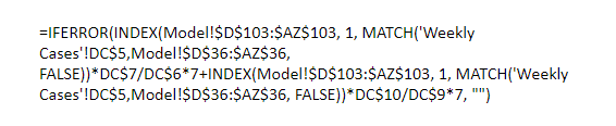Complicated function from an Excel spreadsheet